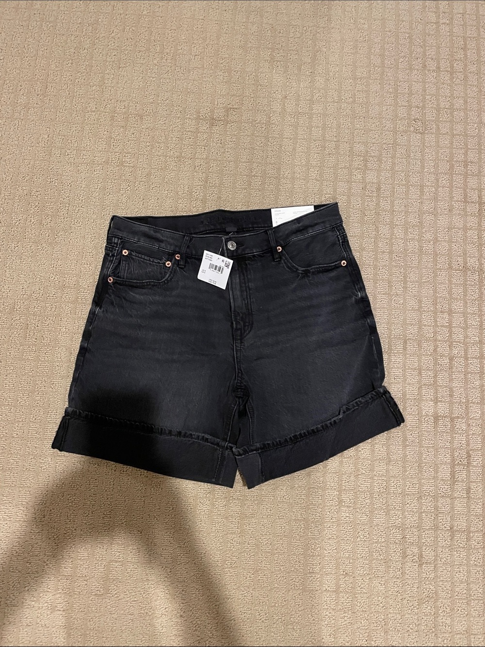 American Eagle black jean shorts